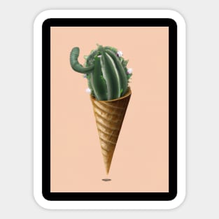 Cactus Ice Cream Sticker